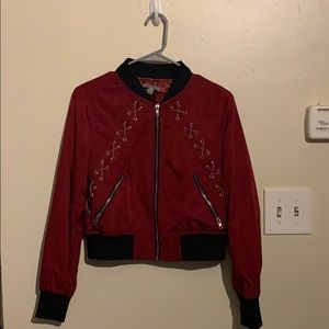 Red bomber jacket size medium, very gently used